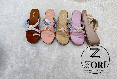 Synthetic Stylish Wedge Platform Sandal, Brand Name : Zori for Outdoor