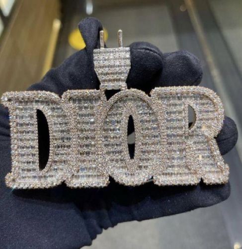 Fashion Iced Hip Hop Silver Diamond Pendant