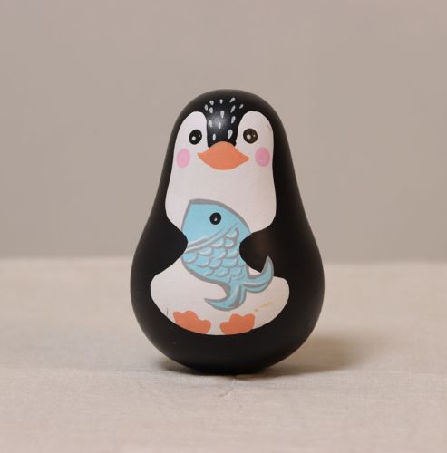 Wood Hand Painted Wobble Play Toy, Color : Multicolor