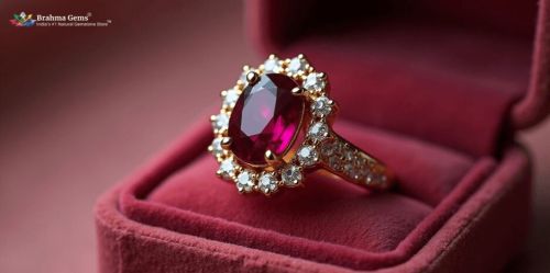Polished Ruby Gemstones, Color : Red Fashionable for Jewellery