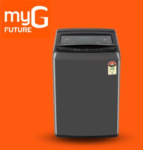 Stainless Steel LG Top Load Washing Machine, Color : Black