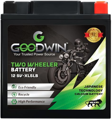 Goodwin Two Wheeler Battery 12 SV-XL5LB, Japanese Technology