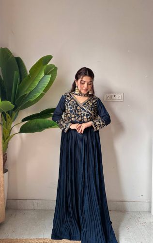 Pleated Anarkali Set