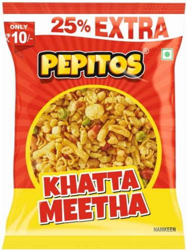 Corn Pepitos Khatta Meetha Namkeen, Color : Yellow
