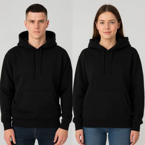 Plain 80% Cotton Unisex Hoodie, Thickness : 320-380 GSM