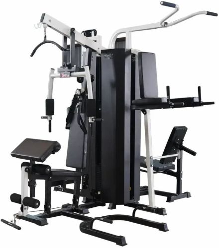 Steel Frame Multi Station Home Gym Machines, Color : Black, Silver