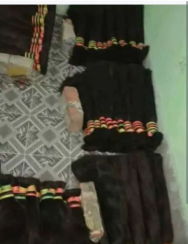 Natural Human Hair, Color : Black Curly, Straight, Wavy