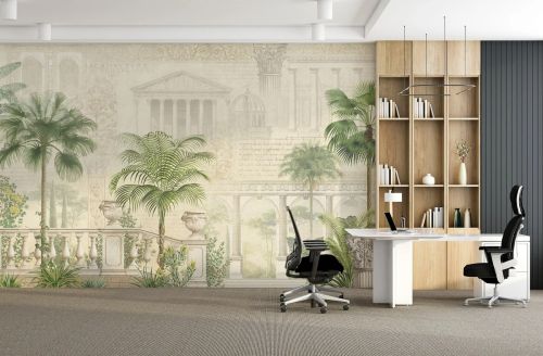 Printed Designer Wallpaper, Color : Creamy Antique