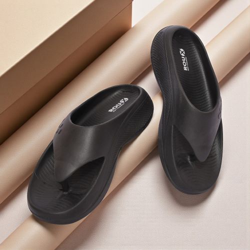 Plain Rubber Footwear, Color : Black
