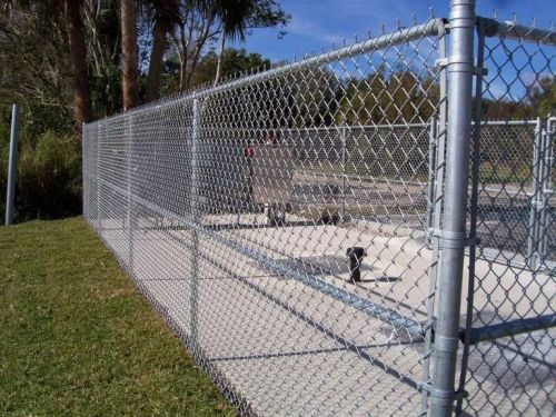 Galvanized Steel Chain Link Fence, Color : Silver
