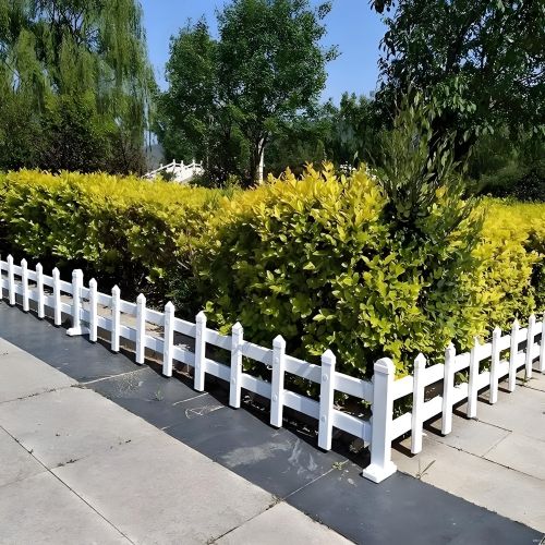 Coated Metal Garden Fence, Color : Grey for Home