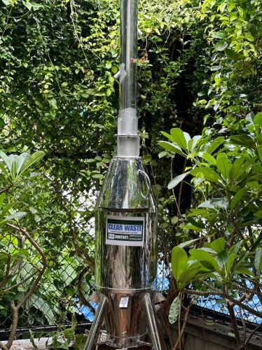 Automatic Electric Solid Waste Incinerator, Color : Grey