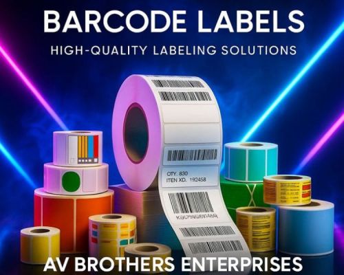 Printed Barcode Labels, Color : Multicolor