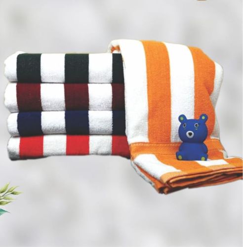 Cotton Stripped Glamour 600 Gm Bath Towel, Color : Multicolor