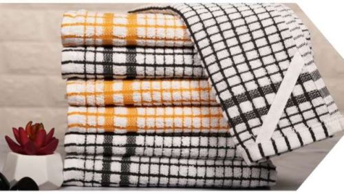 Checkered Cotton Kitchen Towel, Color : Multicolor Standard