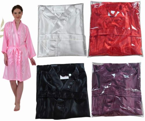 Ladies Plain Satin Bathrobe, Brand Name : Feather Drape