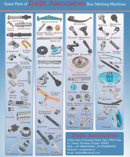 Polished Stainless Steel Box Stitching Machine Parts, Color : Grey