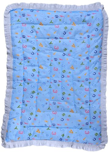 Printed Cotton Baby Mattress, Color : Blue
