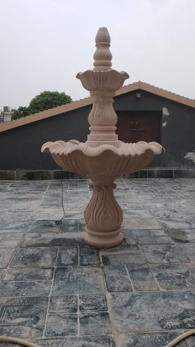 7 Feet Sandstone Fountain for Outdoor