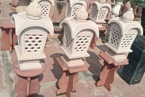 Polished Antique Sandstone Lamp, Power Source : Electric