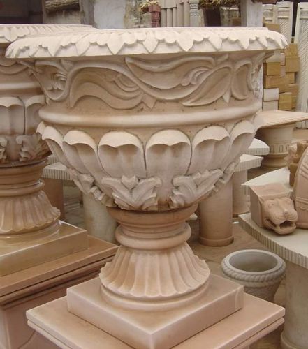 Polished Outdoor Decorative Stone Planter
