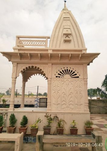 Pink Sandstone Royal Aesthetic Temple for Decorative