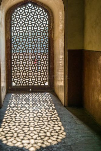 Red Sandstone Decorative Jali Traditional