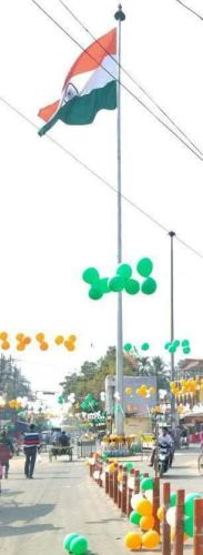 Plain Flag Mast Pole, Handle Material : Metal