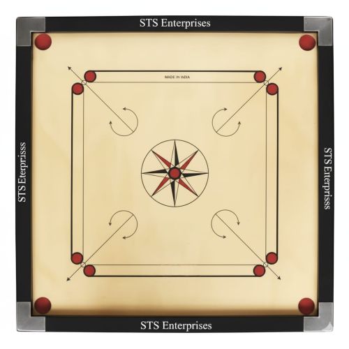 Printed Wooden Carrom Board, Color : Creamy for Playing