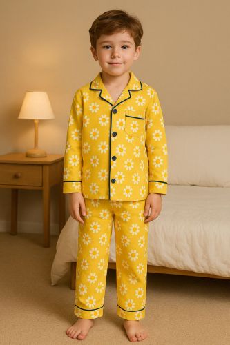 Cotton Printed Kids Sleepwear, Color : Yellow, Multicolor