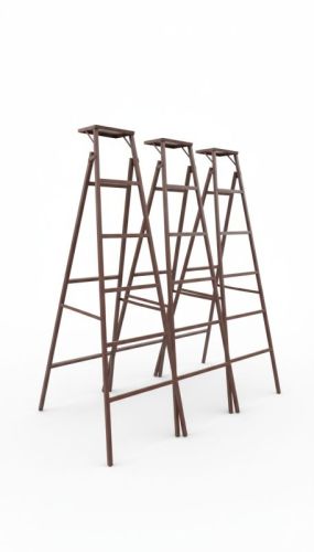 Black Metal Step Ladders, Height : 7ft, Load Capacity : 150Kg