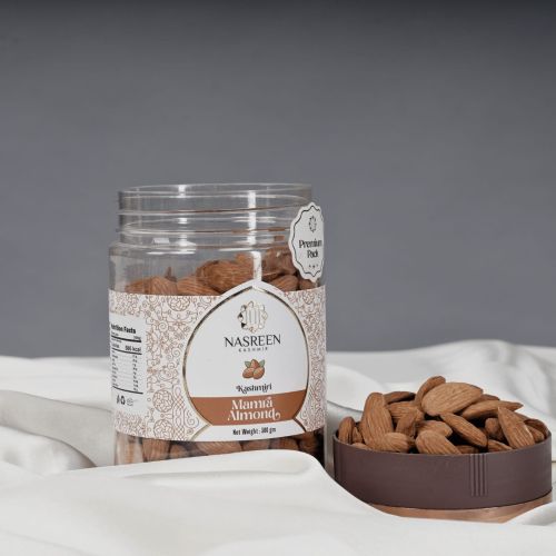 Whole Kashmiri Almonds for Food, Human Consumption, Form : Packed