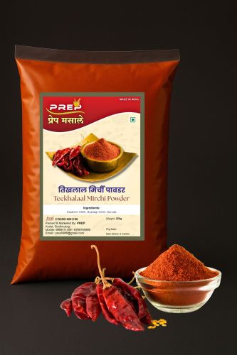 Bydagi Prep Tikhalal Red Chilli Powder, Packaging Size : 1Kg
