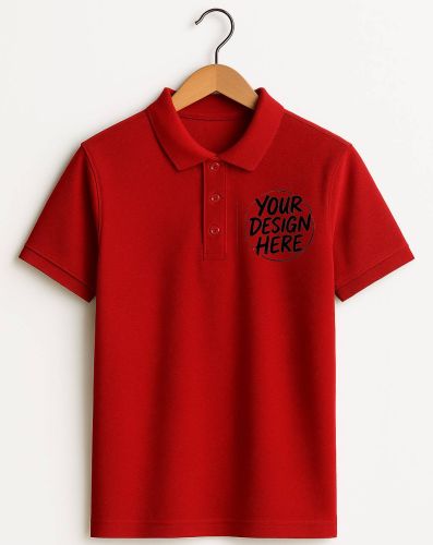 Red Custom Polo T-shirt