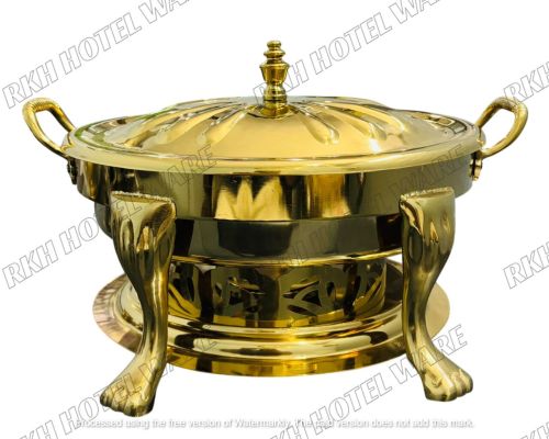 Stainless Steel Chafing Dish, Color : Gold 8 Ltr for Serving Food