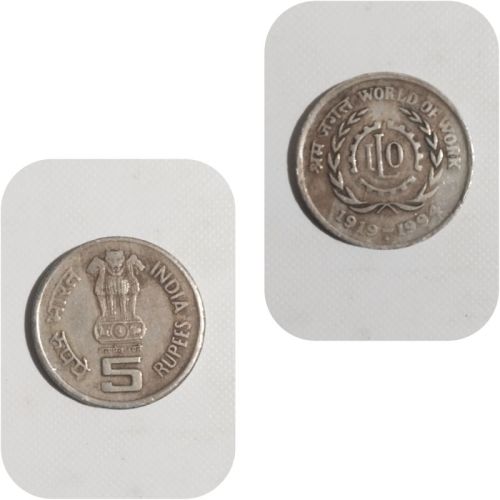 Non Polished Brass World OF Work Old Coin, Color : Gold