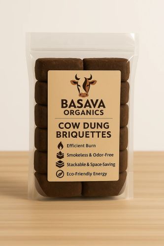 Cow Dung Briquettes
