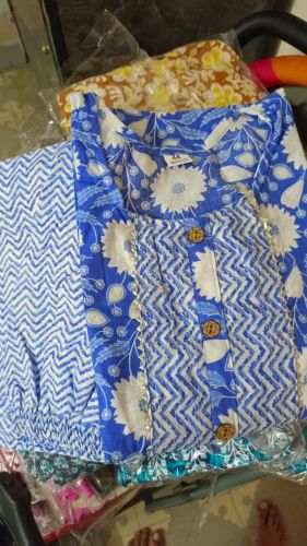 Printed Kurti Pant Set, Gender : Female