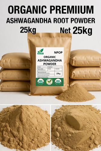Organic Ashwagandha Root Powder, Packaging Size : 50g, 100g, 250g