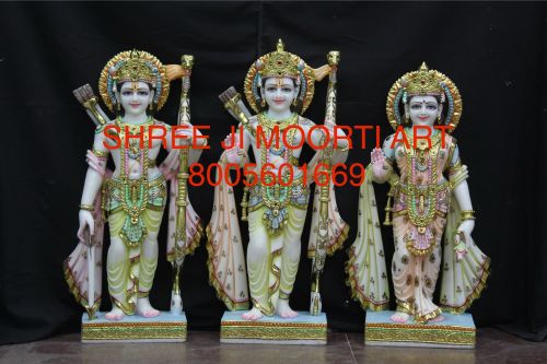 Handmade RAM Darbar Marble Statue, Packaging Type : Thermocol Box
