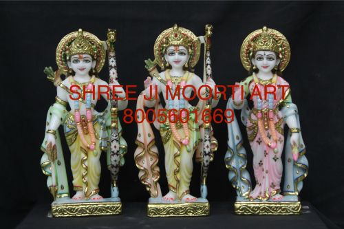 Carved RAM Darbar Marble Murti Statue, Packaging Type : Thermocol Box