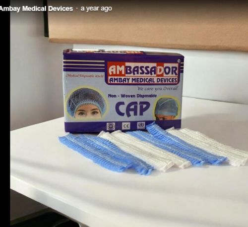 Plain Non Woven Bouffant Caps, Brand Name : Ambassador