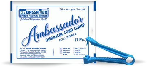Ambassador Umbilical Cord Clamp, Color : Blue, Grade : Medical Grade