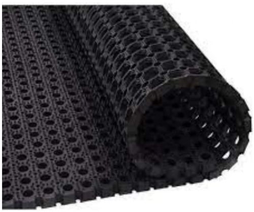 Rubber Hollow Mats 22MM, Color : Black