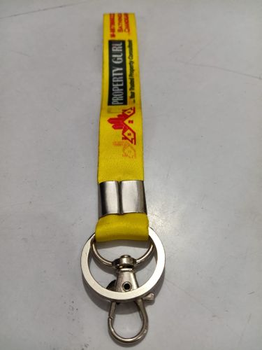 Printed Polished Fabric Key Chain Ring Lanyard, Color : Multicolour