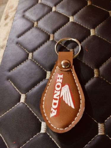Printed Polished SI Leather Promotional Keychain
