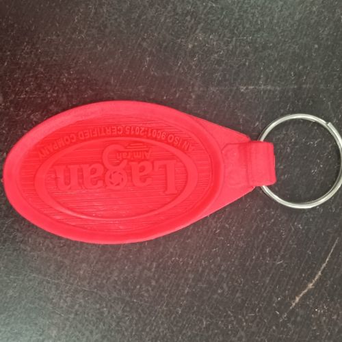 Polished Rubber Keychain, Color : Black, Green, Yellow