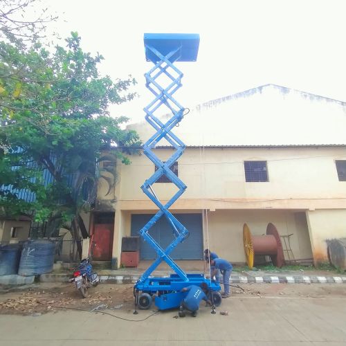 MS Heavy Duty Steel Polished Hydraulic Lift Table, Brand Name : Vtech