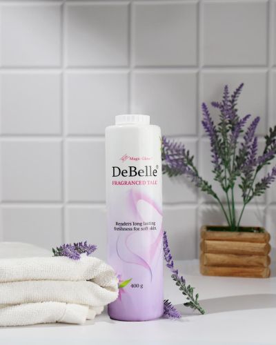 Talc, Color : White, Form : Powder for Face & Body