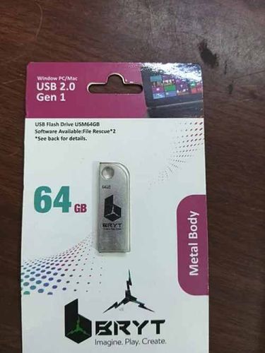 Metal 4GB Bryt B 2.0 USB Pendrive, Color : Silver
